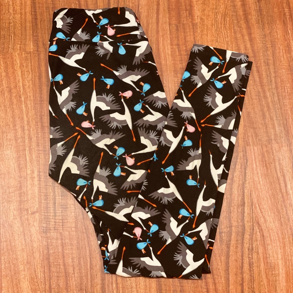 Stork leggings lularoe OS